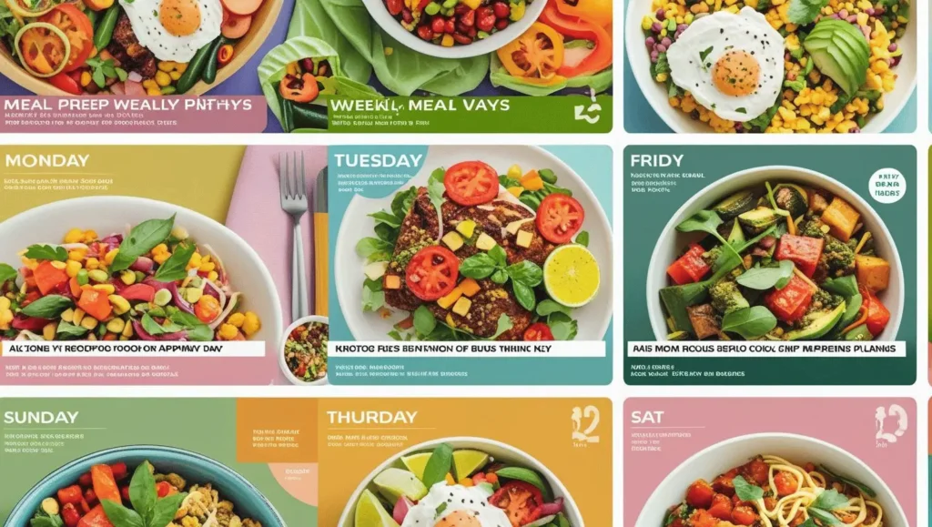 Weekly meal prep schedule and calendar based on strategies from the 10 easy meal prep books for healthy eating on a busy schedule 2025